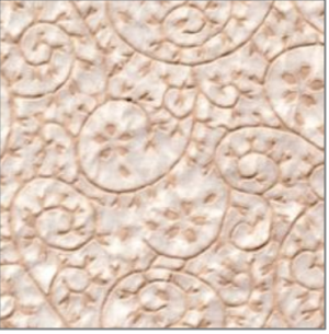Raised Paisley White Tissue Transfer