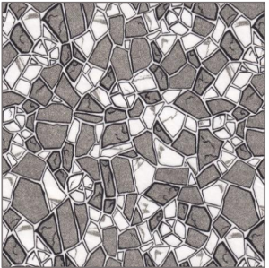 Cobblestones Black Grey Tissue Transfer
