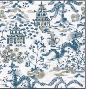 Dragons & Temples Mint Blue Tissue Transfer