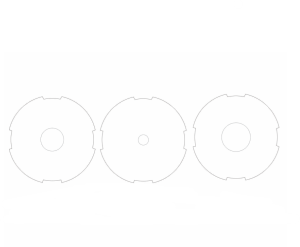 Top Bats - Round Die Set of 3