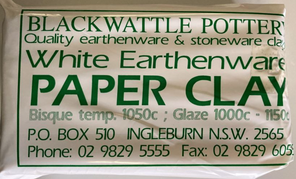Blackwattle Fine White Earthenware Paperclay 10kg
