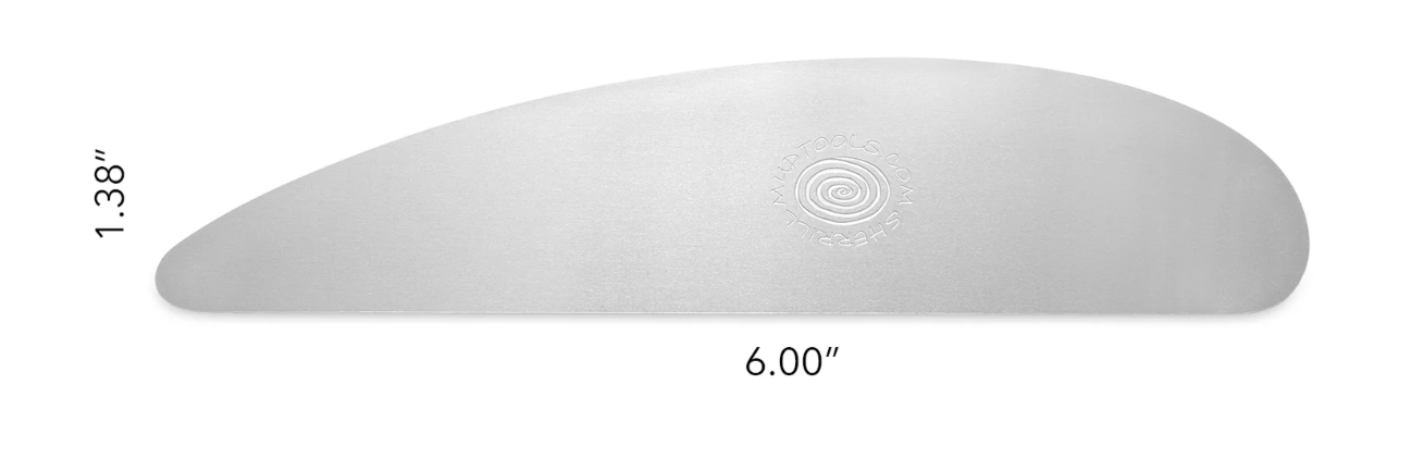 Mudtools Long Scraper Rib Smooth - Stainless Steel