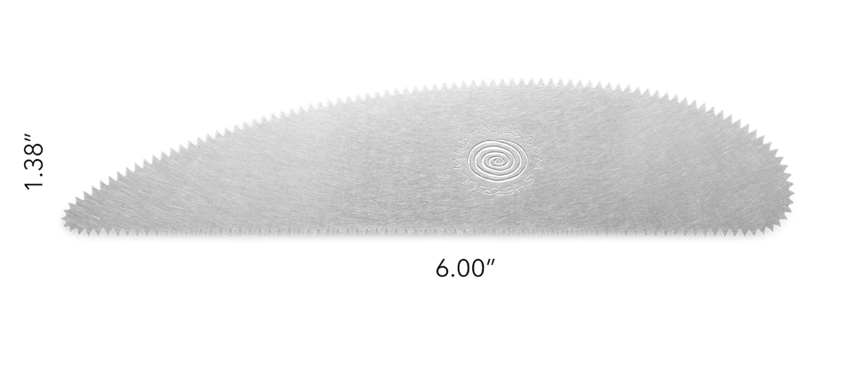Mudtools Long Scraper Serrated Edge - Stainless Steel